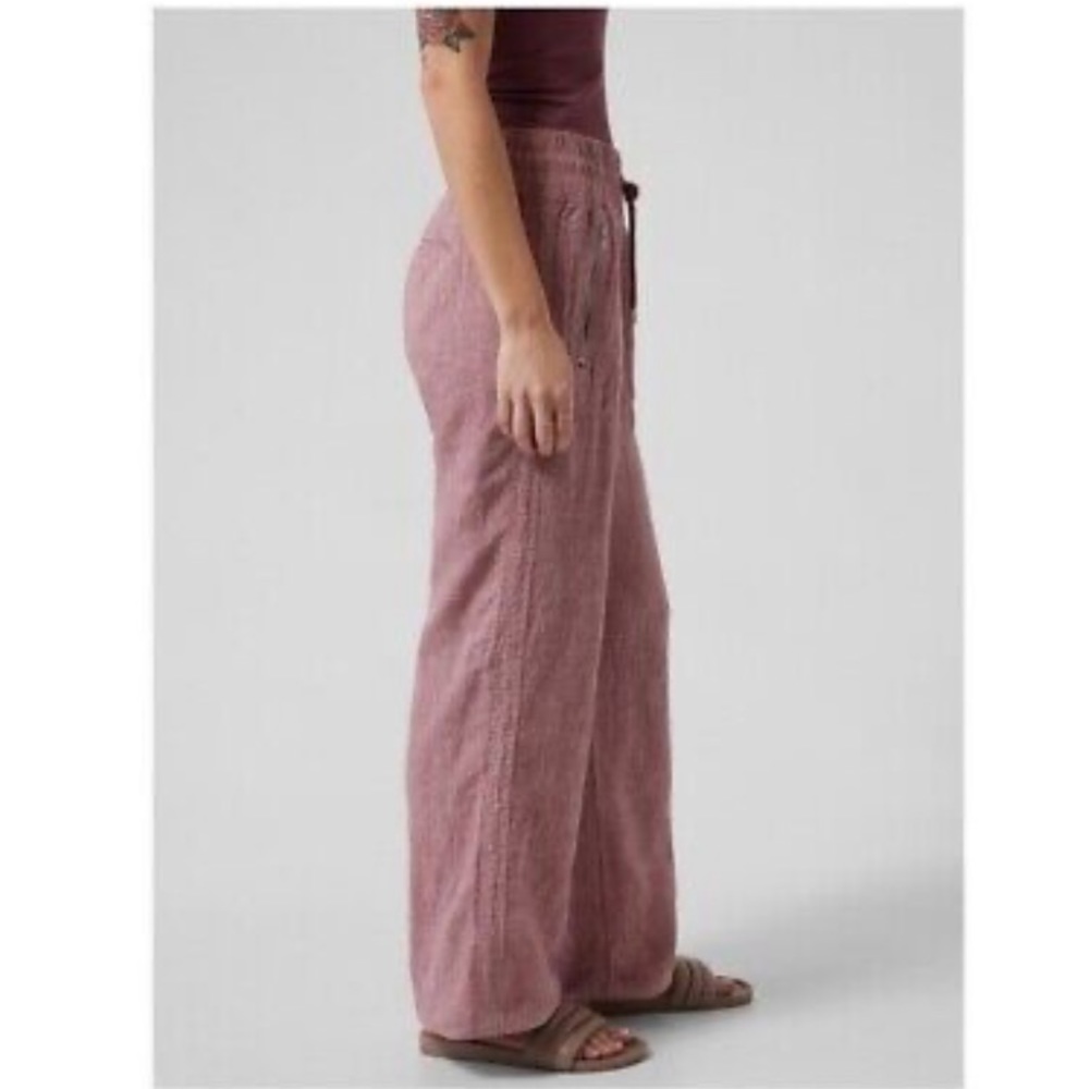 NWOT ATHLETA Cabo linen wide leg pants - Picture 3 of 10